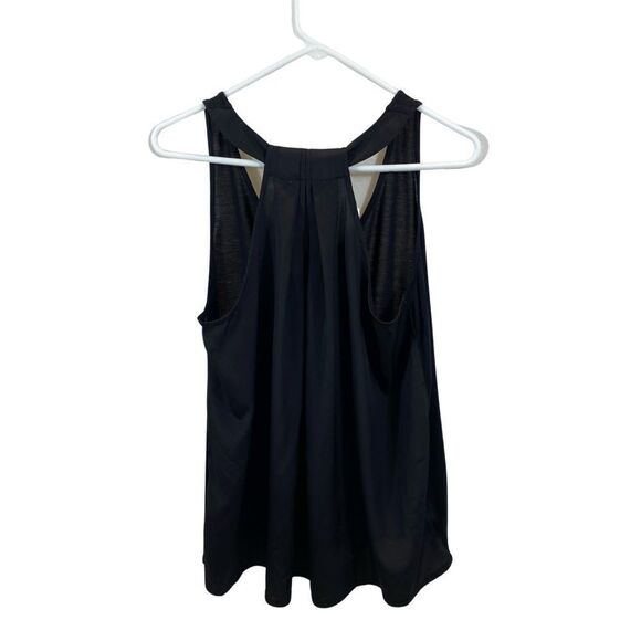 Halogen Brand Medium Black Sleeveless Mixed Media Blouse - Picture 7 of 10